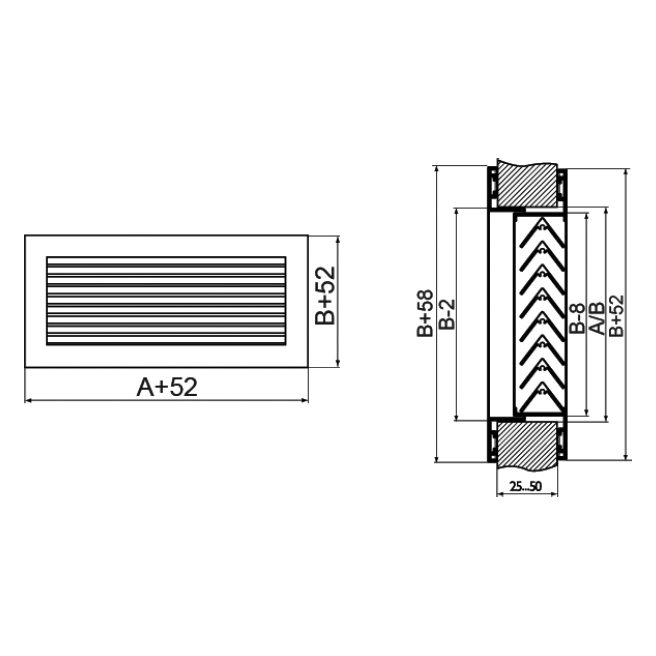 АП-600х150 решетка переточная дверная