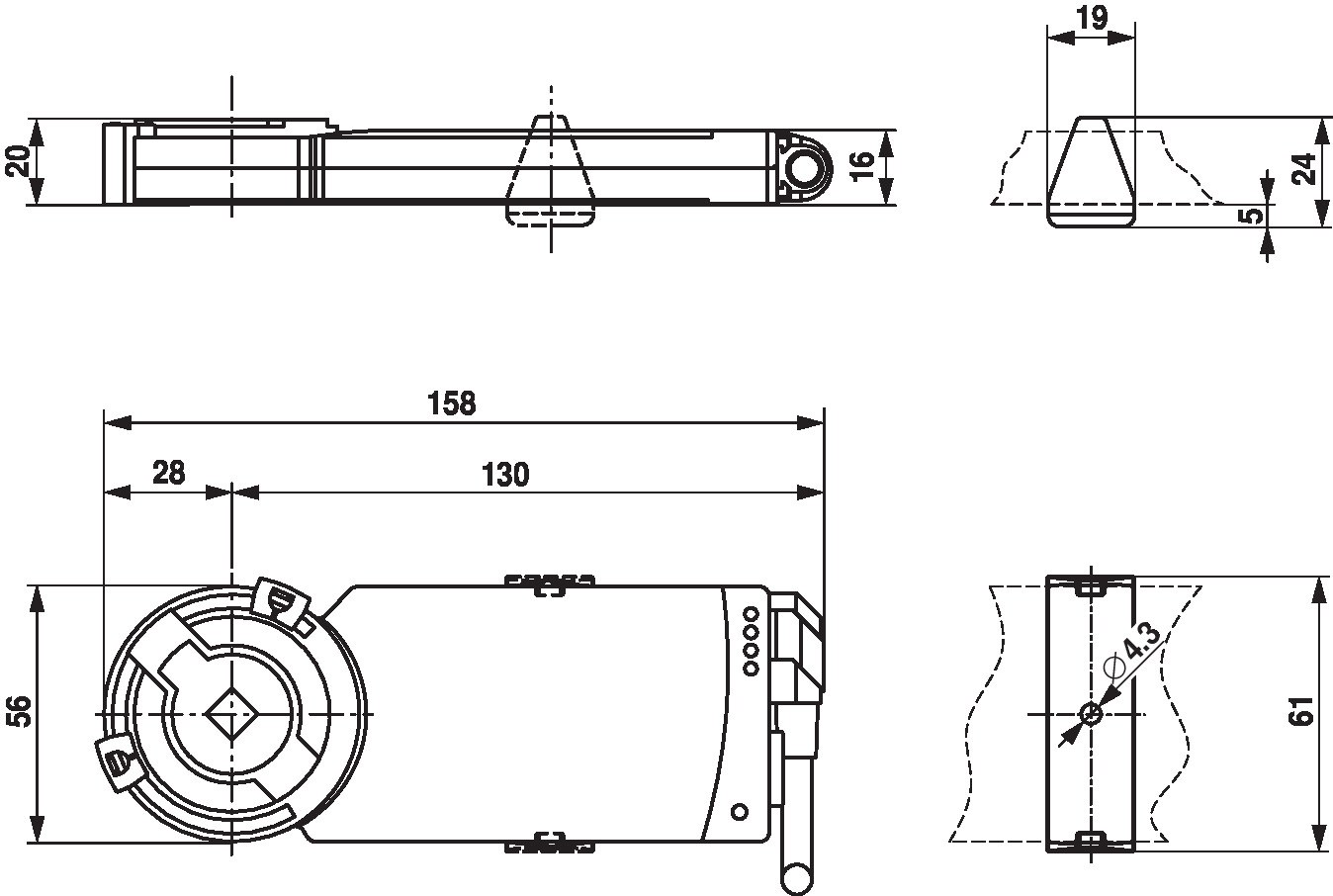 Электропривод Belimo CM230-F-L (2 Н·м)