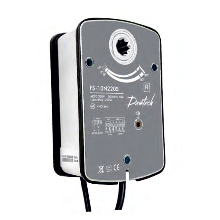 Электропривод Dastech FS-15N220S 15 Н·м, 230 В, для клапанов дымоудаления Электропривод Dastech FS-15N220S 15 Н·м, 230 В, для клапанов дымоудаления