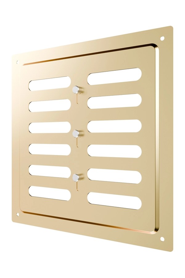 Решетка вентиляционная MER регулируемая 200х200 окрашенная сталь золотой ERA