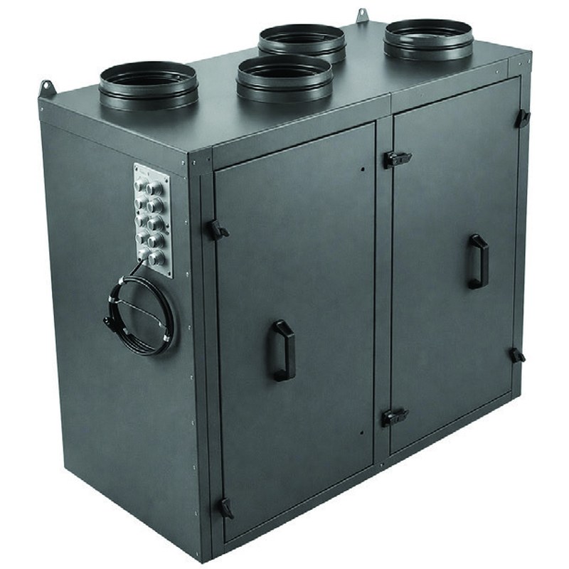 Приточно-вытяжная установка с роторным рекуператором RWN-RR-5500(50c)-ЕС(B500)-НЕ13,5-Vertical(N)