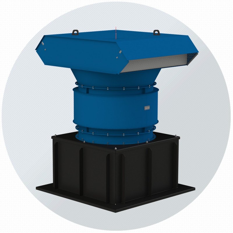 Крышный приточный вентилятор ВКОП-К №12,5 с клапаном, Ø1250 мм Крышный приточный вентилятор ВКОП-К №12,5 с клапаном, Ø1250 мм