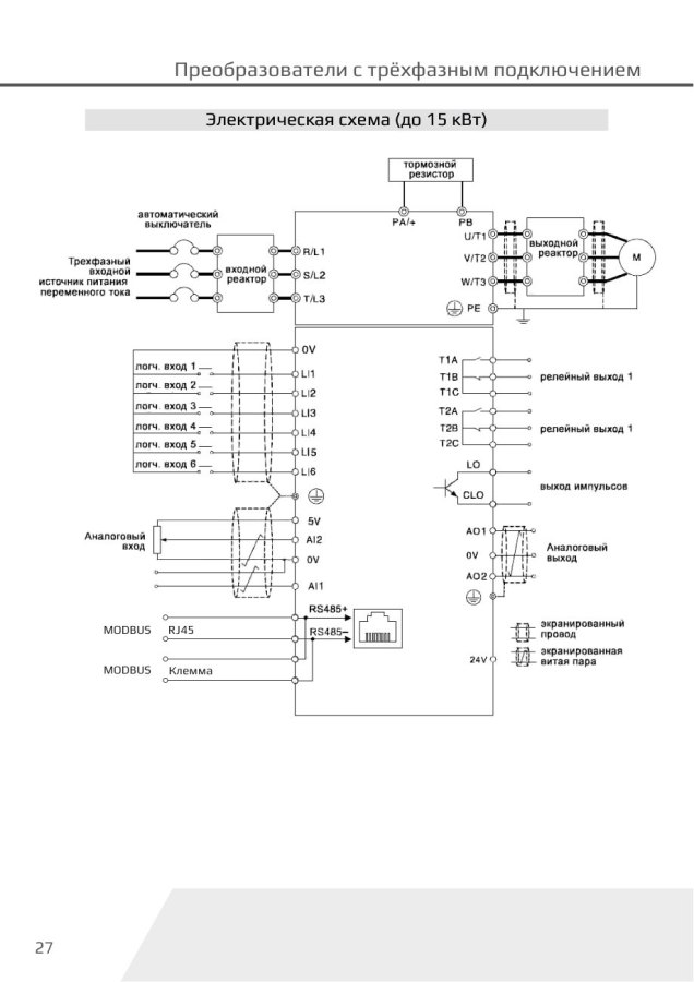 Преобразователь частоты Dastech D32-T3-4G/5R5P, 4/5,5 кВт, 380 В